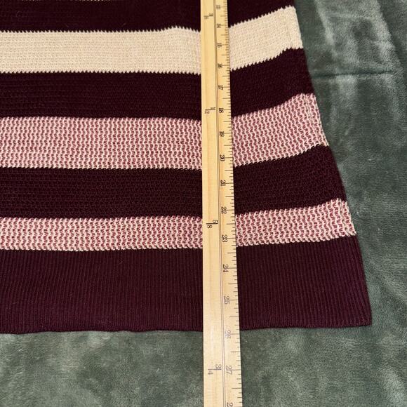 Market & Spruce Sweater Women’s Medium Multi Striped Waffle Knitted Pullover - Picture 6 of 9